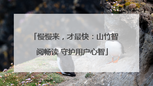 慢慢来，才最快：山竹智阅畅读 守护用户心智