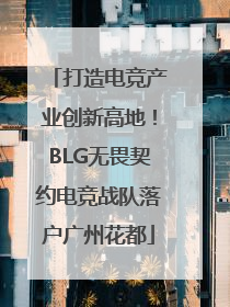 打造电竞产业创新高地！BLG无畏契约电竞战队落户广州花都