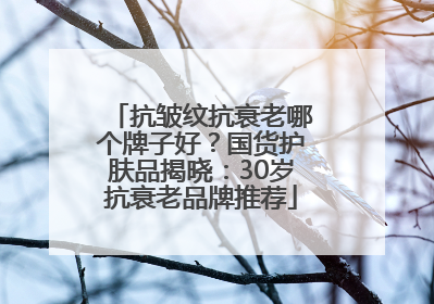 抗皱纹抗衰老哪个牌子好？国货护肤品揭晓：30岁抗衰老品牌推荐