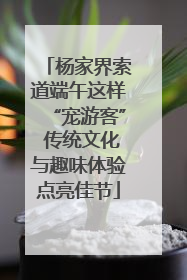 杨家界索道端午这样“宠游客” 传统文化与趣味体验点亮佳节