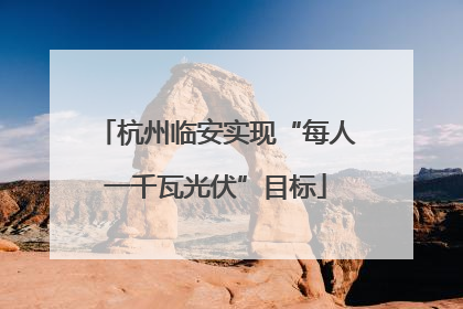 杭州临安实现“每人一千瓦光伏”目标