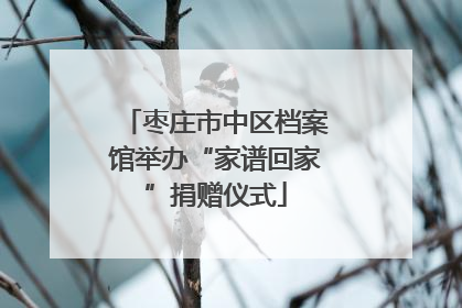 枣庄市中区档案馆举办“家谱回家”捐赠仪式