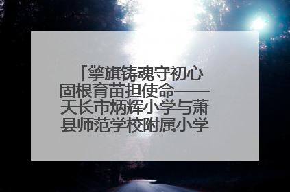 擎旗铸魂守初心 固根育苗担使命——天长市炳辉小学与萧县师范学校附属小学结对共建活动纪实