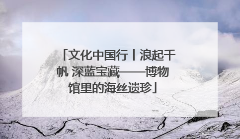 文化中国行丨浪起千帆 深蓝宝藏——博物馆里的海丝遗珍