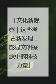 文化新观察｜这些考古新发现，彰显文明探源中的科技力量
