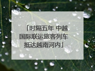 时隔五年 中越国际联运旅客列车抵达越南河内