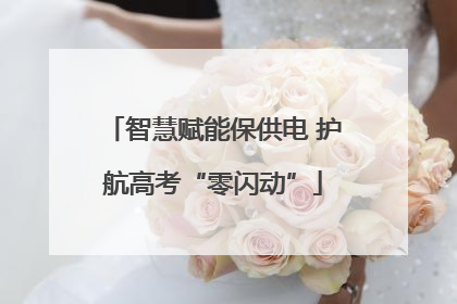 智慧赋能保供电 护航高考“零闪动”