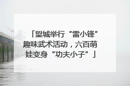 望城举行“雷小锋”趣味武术活动，六百萌娃变身“功夫小子”