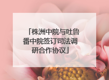株洲中院与吐鲁番中院签订司法调研合作协议