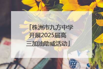 株洲市九方中学开展2025届高三加油助威活动