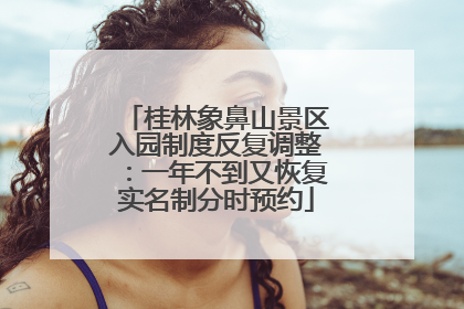 桂林象鼻山景区入园制度反复调整：一年不到又恢复实名制分时预约