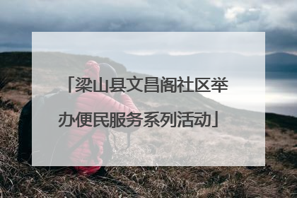 梁山县文昌阁社区举办便民服务系列活动
