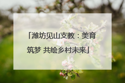 潍坊见山支教：美育筑梦 共绘乡村未来