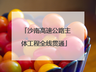 沙南高速公路主体工程全线贯通
