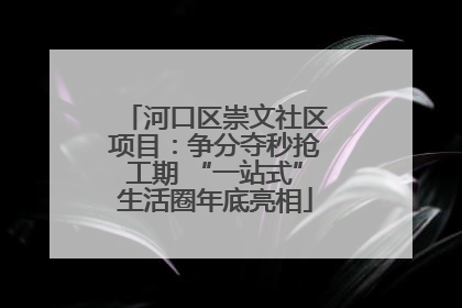 河口区崇文社区项目：争分夺秒抢工期 “一站式”生活圈年底亮相