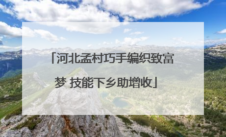 河北孟村巧手编织致富梦 技能下乡助增收