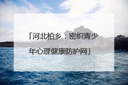 河北柏乡：密织青少年心理健康防护网