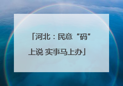 河北：民意“码”上说 实事马上办