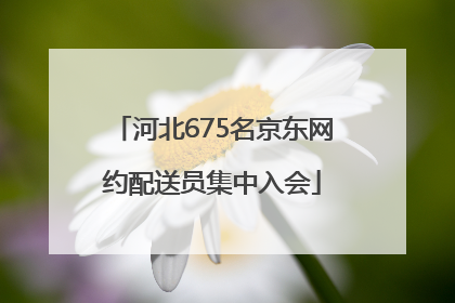 河北675名京东网约配送员集中入会