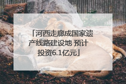 河西走廊成国家遗产线路建设地 预计投资6.1亿元