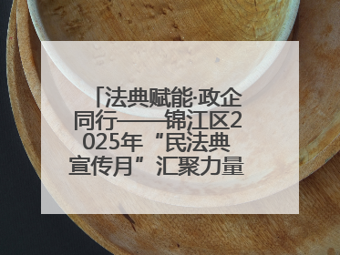 法典赋能·政企同行——锦江区2025年“民法典宣传月”汇聚力量 助推企业发展