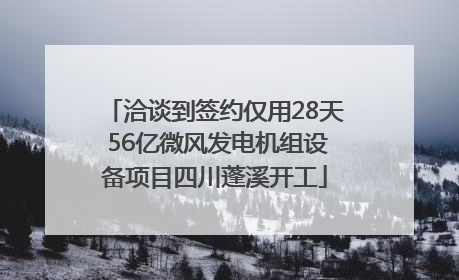 洽谈到签约仅用28天 56亿微风发电机组设备项目四川蓬溪开工