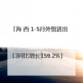 海 西 1-5月外贸进出口同比增长159.2%