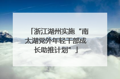 浙江湖州实施“南太湖党外年轻干部成长助推计划”