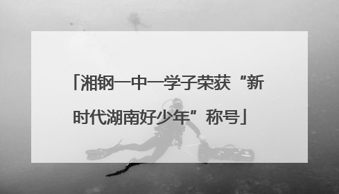 湘钢一中一学子荣获“新时代湖南好少年”称号