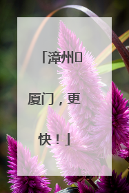 漳州⇋厦门，更快！