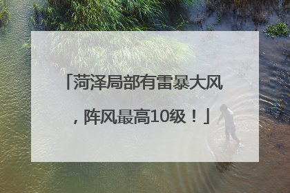 菏泽局部有雷暴大风，阵风最高10级！
