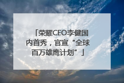 荣耀CEO李健国内首秀，官宣“全球百万雄鹰计划”