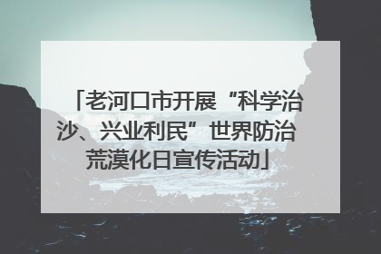 老河口市开展“科学治沙、兴业利民”世界防治荒漠化日宣传活动