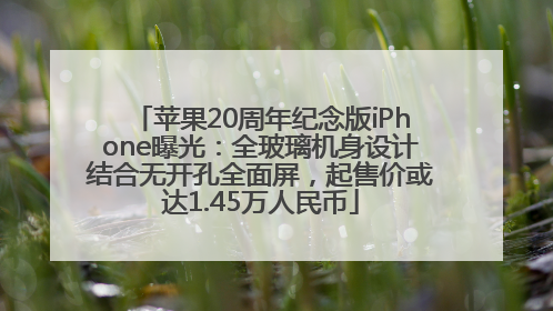 苹果20周年纪念版iPhone曝光：全玻璃机身设计结合无开孔全面屏，起售价或达1.45万人民币