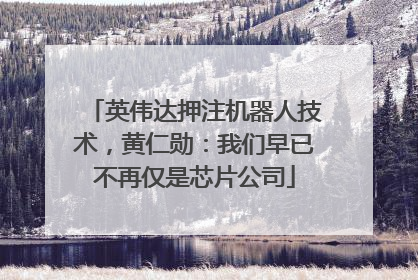 英伟达押注机器人技术，黄仁勋：我们早已不再仅是芯片公司