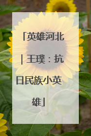 英雄河北｜王璞：抗日民族小英雄