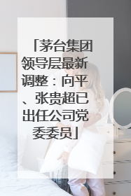 茅台集团领导层最新调整：向平、张贵超已出任公司党委委员