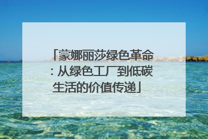 蒙娜丽莎绿色革命：从绿色工厂到低碳生活的价值传递
