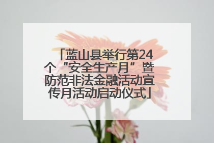 蓝山县举行第24个“安全生产月”暨防范非法金融活动宣传月活动启动仪式