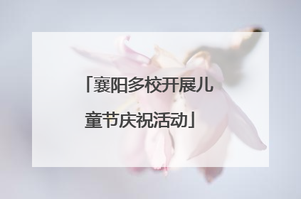 襄阳多校开展儿童节庆祝活动
