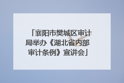 襄阳市樊城区审计局举办《湖北省内部审计条例》宣讲会