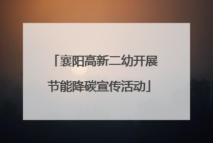襄阳高新二幼开展节能降碳宣传活动
