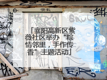 襄阳高新区紫薇社区举办“粽情邻里，手作传香”主题活动