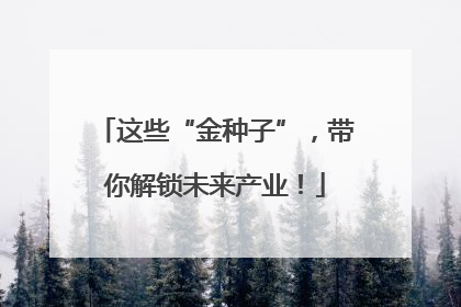 这些“金种子”，带你解锁未来产业！