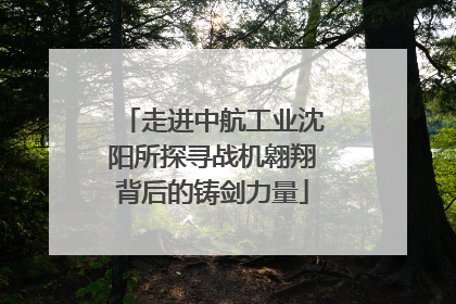 走进中航工业沈阳所探寻战机翱翔背后的铸剑力量