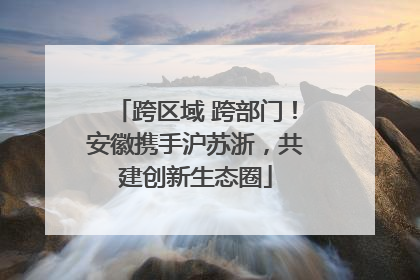 跨区域 跨部门！安徽携手沪苏浙，共建创新生态圈