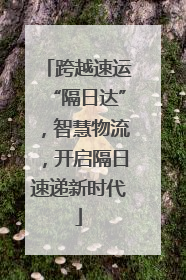 跨越速运“隔日达”，智慧物流，开启隔日速递新时代