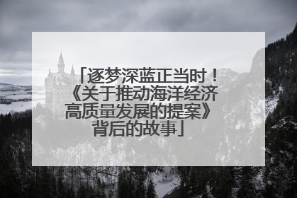 逐梦深蓝正当时！《关于推动海洋经济高质量发展的提案》背后的故事