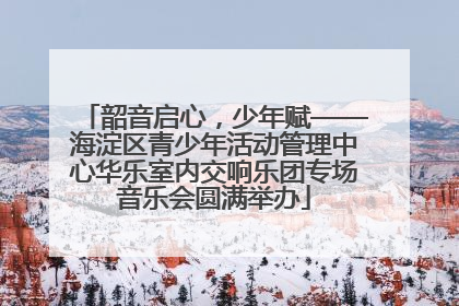 韶音启心，少年赋——海淀区青少年活动管理中心华乐室内交响乐团专场音乐会圆满举办