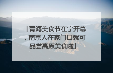 青海美食节在宁开幕，南京人在家门口就可品尝高原美食啦